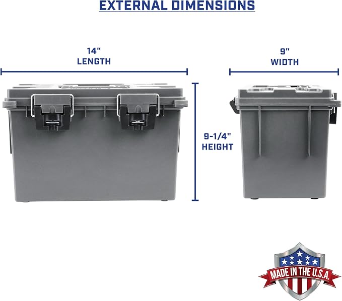 Sheffield XL Ammo Box Made in USA, Stackable Lockable Ammo Storage Box | 4 Pack - Image 4