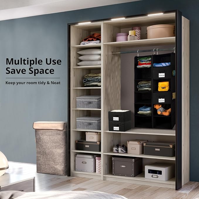 BrilliantJo 2 Pack 6 Shelves Hanging Closet Organizer - Image 6