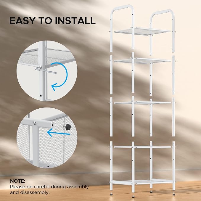 MAX Houser Storage Rack with Shelf, Industrial Style Extendable Plant Stand - Image 6