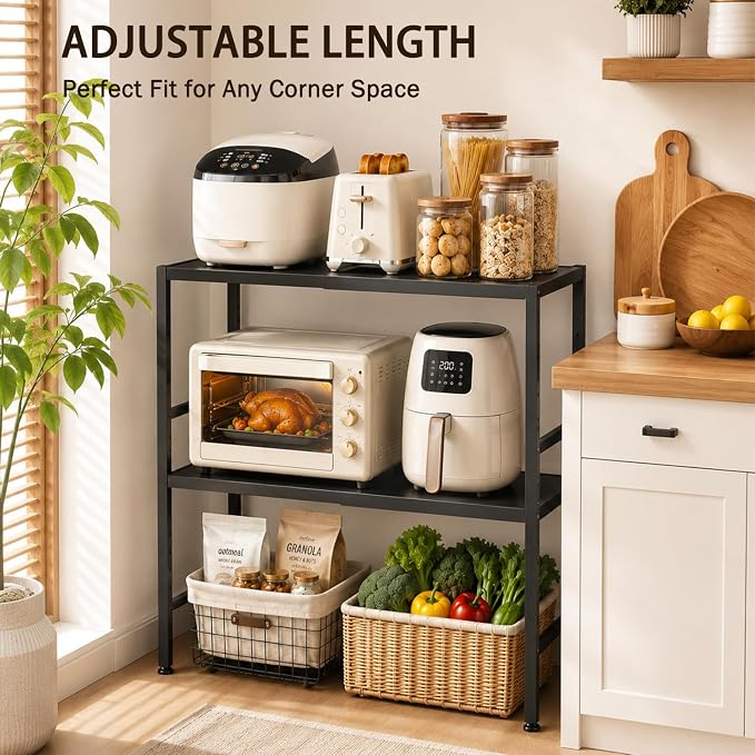 Expandable Metal Storage Shelves, 300 LBS Heavy Duty Metal Shelving Unit Rack - Image 4