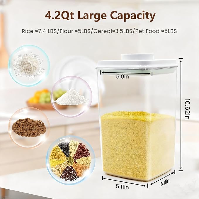 Large Pop Airtight Food Storage Containers Set - Image 3