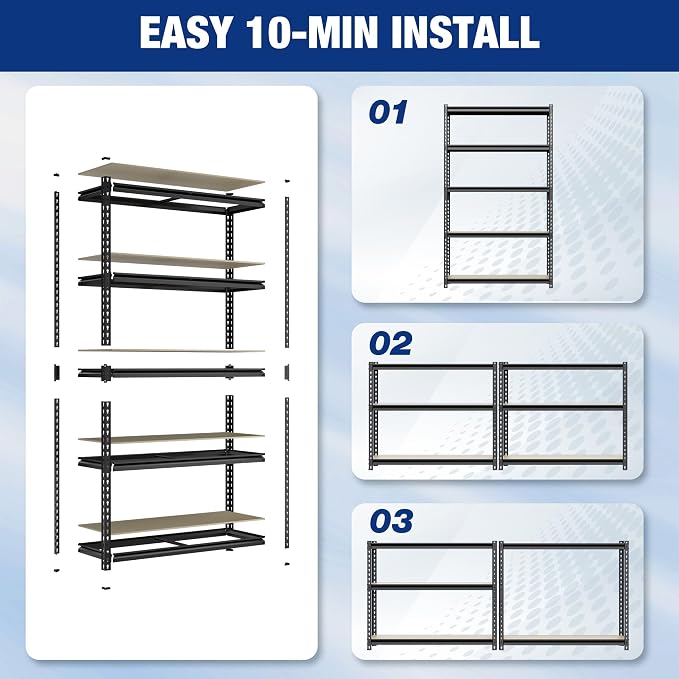 WORKPRO 5-Tier Black Shelving - Image 6