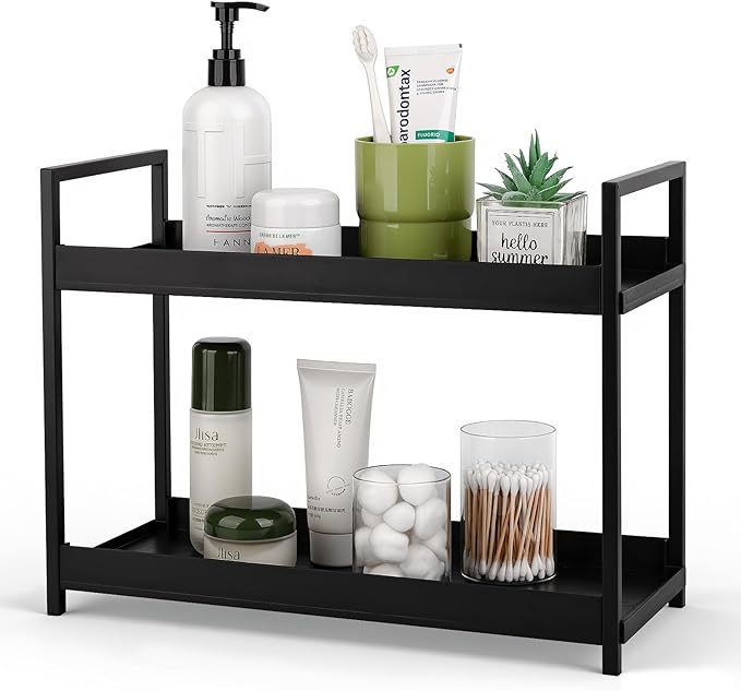 Bathroom Counter Organizer 2 Tier Vanity Storage Countertop Shelf Makeup by Anyoifax