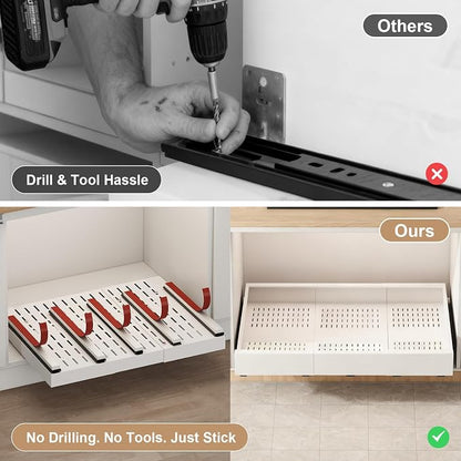 Pull out Cabinet Organizer, Expandable Width, Depth - Image 6