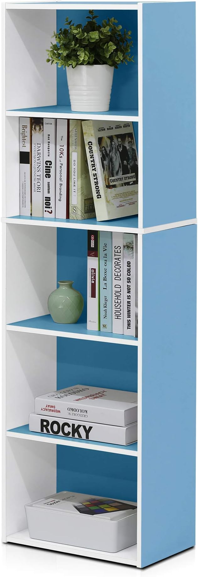 Furinno LUDER Book Shelf, 5-Cube Bookshelf, Bookcase by Furinno-FitsYourSpaceFitsYourBudget