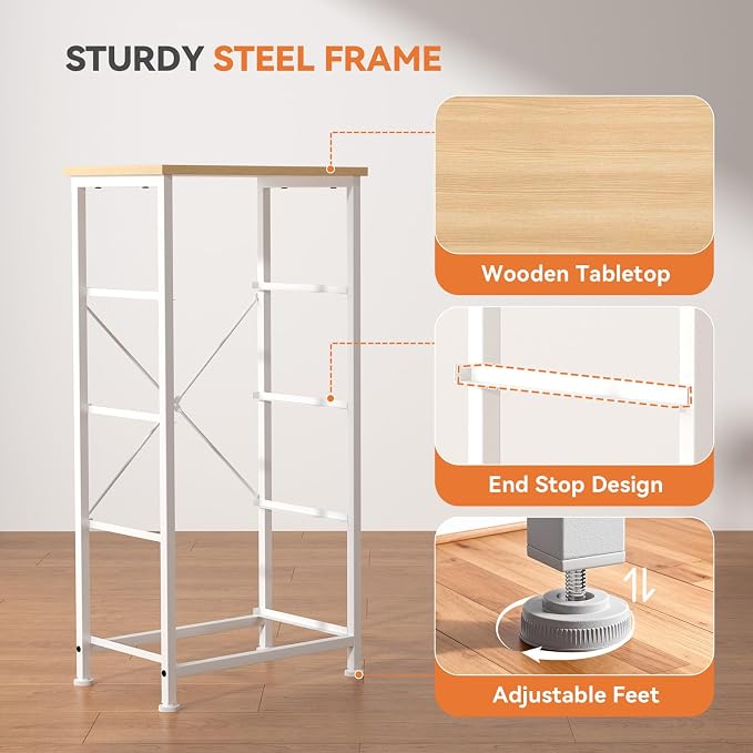 Sweetcrispy Dresser for Bedroom, 4 Drawer Storage Cabinet, Tall Nightstand | - Image 5