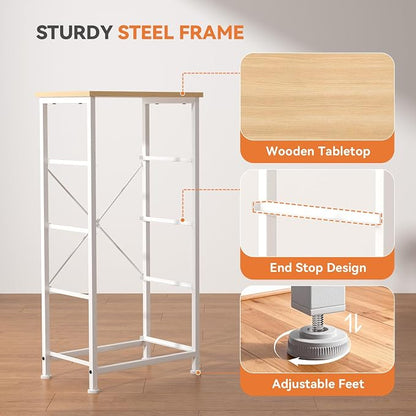 Sweetcrispy Dresser for Bedroom, 4 Drawer Storage Cabinet, Tall Nightstand | - Image 5