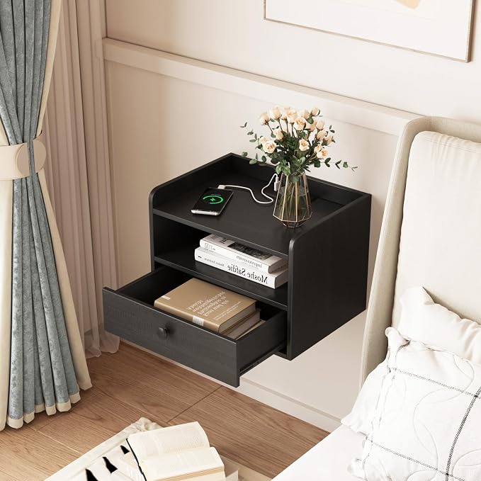Floating Nightstand Set of 2 Modern Night Stands - Image 4