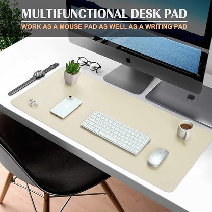 K KNODEL Large Office Leather Desk Mat, Mouse and Keyboard Pad, Computer and - Image 2