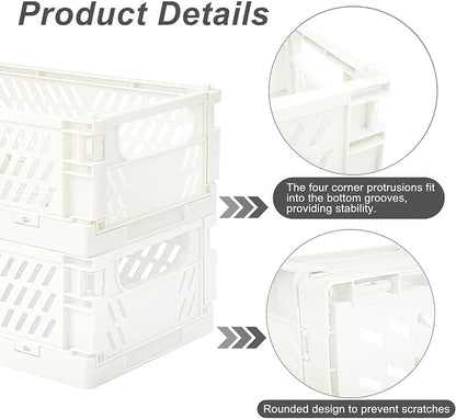 6 Pack Mini Foldable Small Plastic Baskets - Image 3