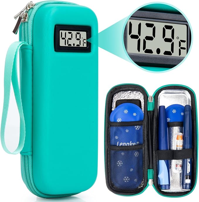 Insulin Cooler Travel Case TSA Approved, Temperature Display Insulin TravelCase by Lengke