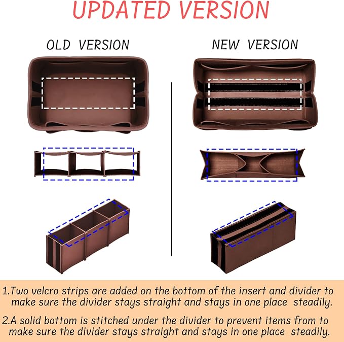 DailyPlus Purse Organizer Insert Felt Bag Organizer Handbag Organizer Insert - Image 4