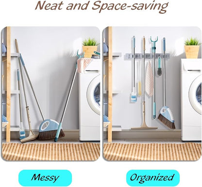 Gray Mop Broom Holder Wall Mount - Image 3