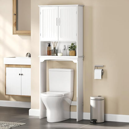 Yaheetech Over the Toilet Storage Cabinet, Bathroom Organizer, Open Compartment - Image 4
