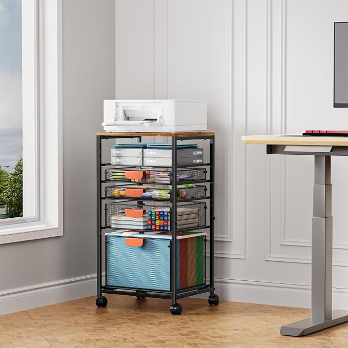 Marbrasse Rolling File Cart - Image 2