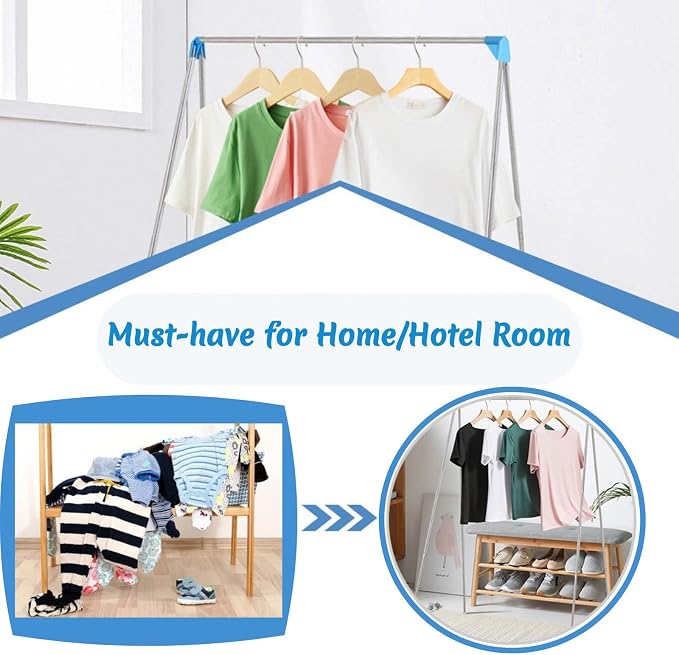 Lmaray Portable Garment Rack, Compact Folding Clothes Drying Rack, Mini - Image 2