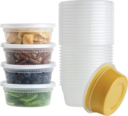 8 oz. Plastic Deli Food Storage Containers by BluShine