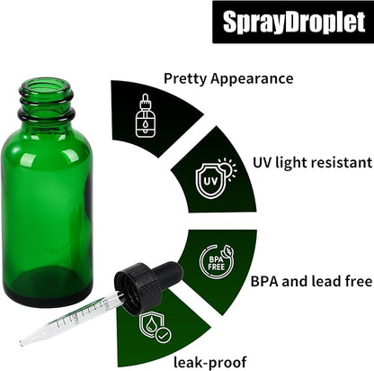 24 Pcs, 1oz Glass Dropper Bottle, Leakproof Tincture Bottles - Image 3