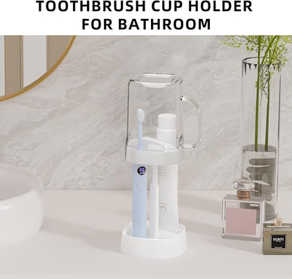 Toothbrush Holder with Cover/Cup, Bathroom Counter Organizer - Image 8