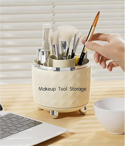 360° Rotating Makeup Organizer, Spinning Cosmetic Storage Tower - Image 3