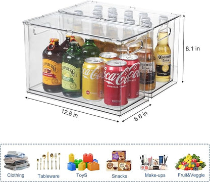 Fridge Drawer Pull Out Stackable Bins, Fridge Organizer Storage - Image 2