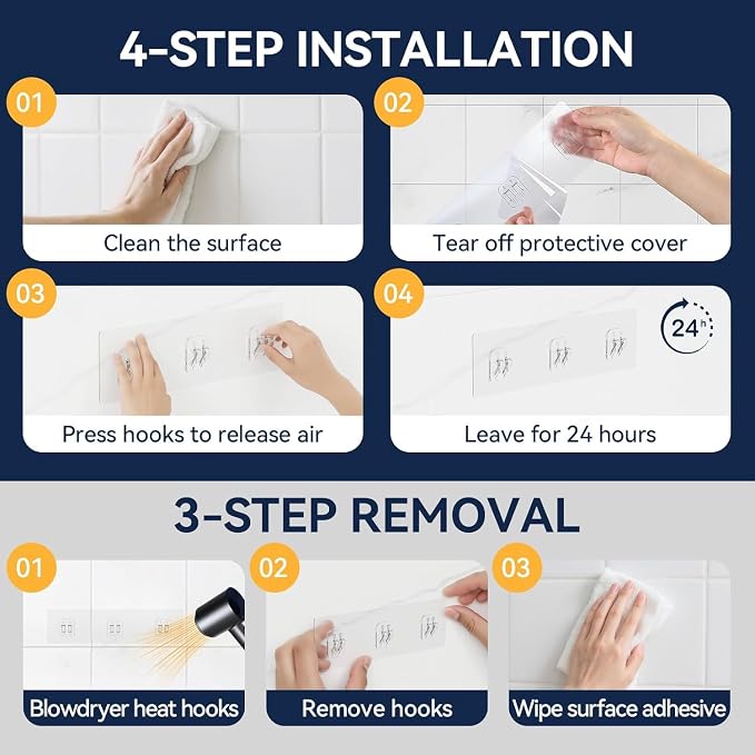 YASONIC 14-Pack Shower Caddy Adhesive Replacement - Image 6