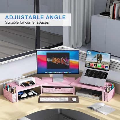 gianotter Dual Monitor Stand Riser, Desk Organizer - Image 3