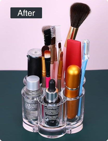 MOSIKER Acrylic Lipstick Holder, Small Flower Clear Compact Chapstick Lip Gloss - Image 4