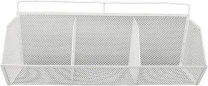 Metal Wire Basket, 3 Grids Wall Hanging Baskets, Wall Mount Slanted Opening - Image 4