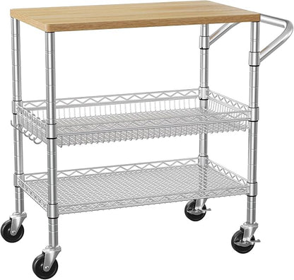 3 Tier Rolling Kitchen Carts on Wheels - Image 8