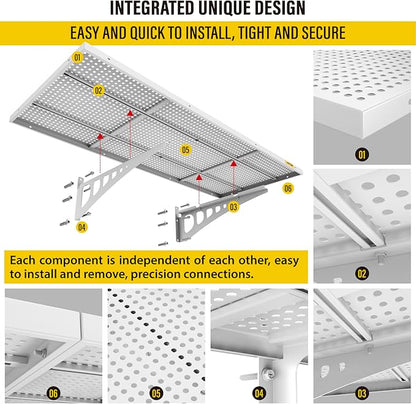 2-Pack 1.64x4ft Adjustable Garage Wall Shelving 560lbs Load Capacity Heavy Duty - Image 5