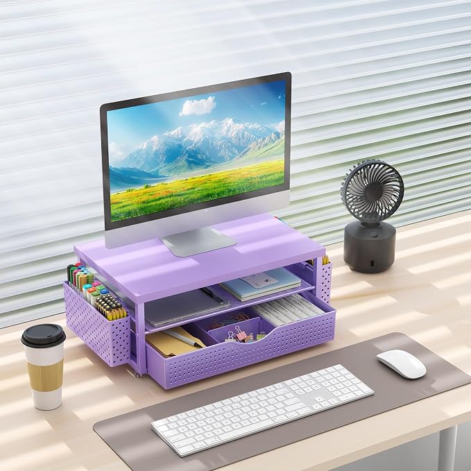 gianotter Wood Monitor Stand Riser, Desk Organizer - Image 4