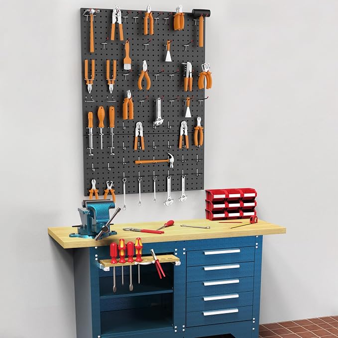 WALMANN Metal Pegboard Panels for Wall Garage Tools Storage Pegboard for Garage - Image 2