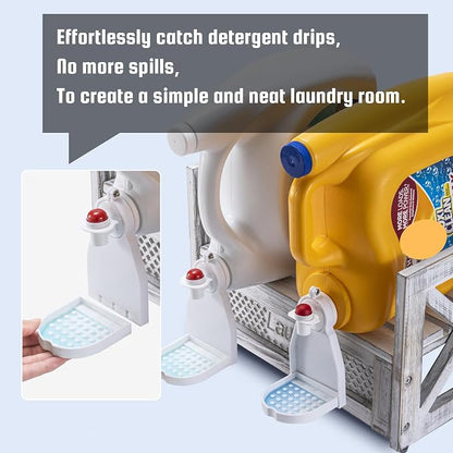 Besuerte Farmhouse Laundry Detergent Holder – Wooden Laundry Soap Organizer and - Image 4