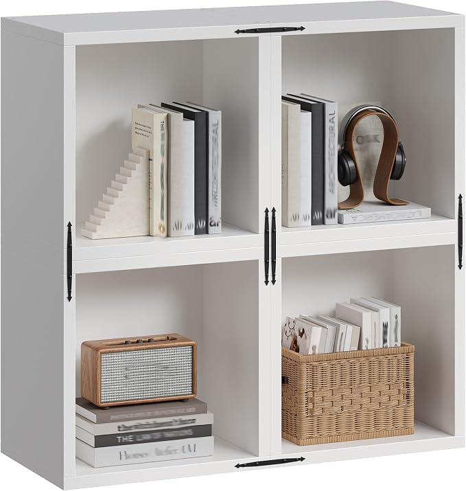 Homkdom 4 Cube Storage Organizer, DIY Book Shelf by ElevateYourHome%EF%BC%8CEnhanceEver