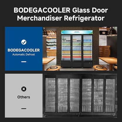 BODEGACOOLER Commercial Merchandiser Refrigerator, 3 Glass Door Commercial - Image 7