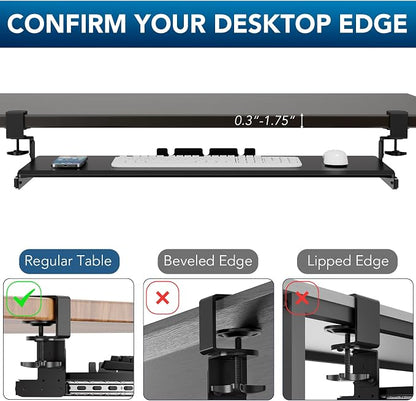 AX WABER Keyboard Tray Under Desk Pull Out - Image 7