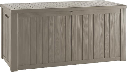 270 Gallon Resin Deck Box, Waterproof Outdoor Storage Box by Unknown