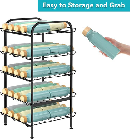Water Bottle Organizer 5 Tier FreeStanding Water Bottle Storage Shelf - Image 4