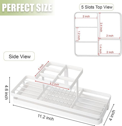 Toothbrush Holders Toothpaste Organizer Bathroom Accessories, 5 Slots, - Image 6
