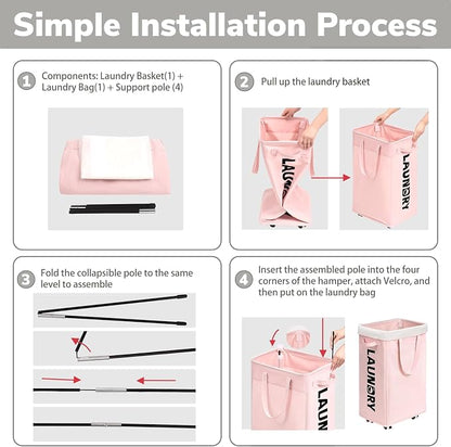 Goodpick Pink Laundry Baskets - Image 2