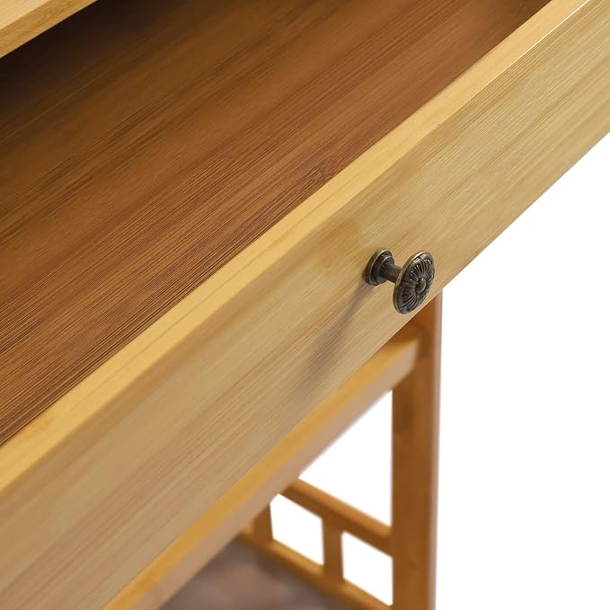 3 Tier Bamboo Storage Cart - Image 5