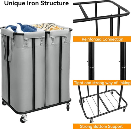 WOWLIVE Double Laundry Hamper - Image 5