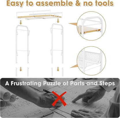 TOOLF 4-Tier Slim Rolling Cart, Metal Utility Cart, Slide Out Storage Cart - Image 6