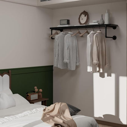 Clothes Rack 48in, Wall Mounted Garment Racks - Image 3