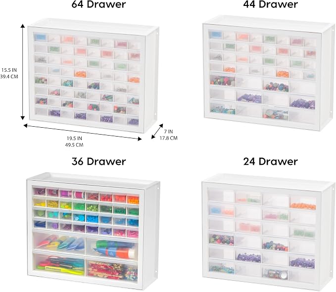 IRIS USA 64-Drawer Screw Organizer, Hardware Storage, Made in USA, Art & Craft - Image 8