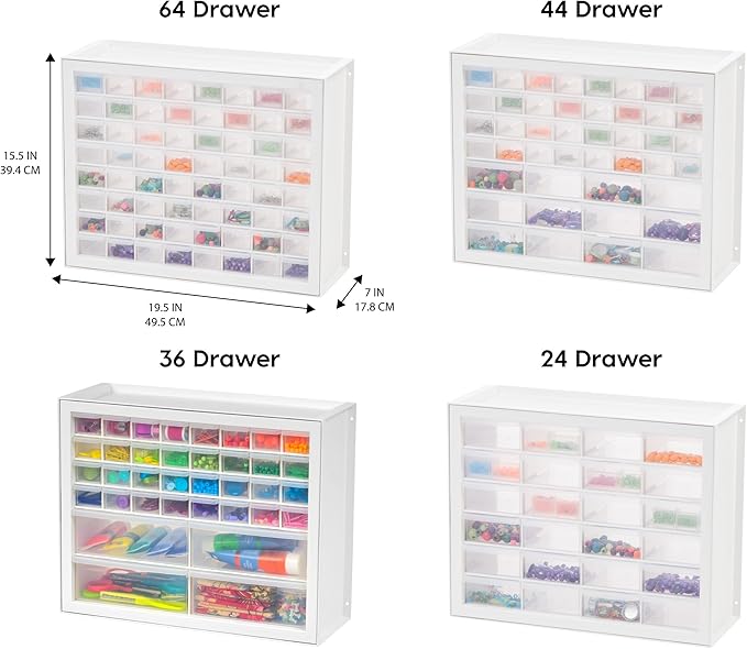 IRIS USA 44-Drawer Small Parts Storage Cabinet, Made in USA, Building Bricks - Image 4
