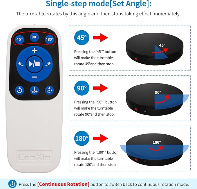 19.7In Remote Large Motorized electric turntable Rotating platform Photography - Image 4