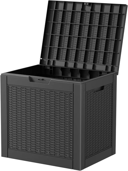 Resin Deck Box - 31 Gallon Lockable Outdoor Storage, Water-Resistant - Image 8