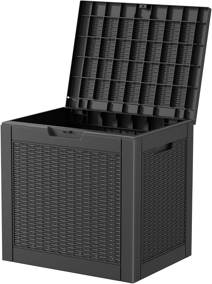 Vixzen 31 Gallon Outdoor Storage Box Waterproof, Lockable Outdoor Deck Box - Image 2